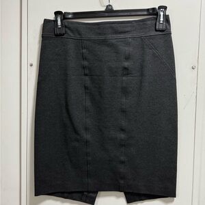 Donna Karan Gray Asymmetrical Pencil Skirt